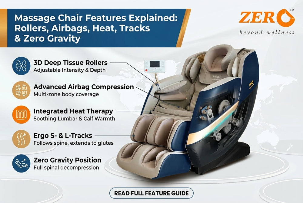 Massage Chair Features Explained: Rollers, Airbags, Heat, Tracks & Zero Gravity