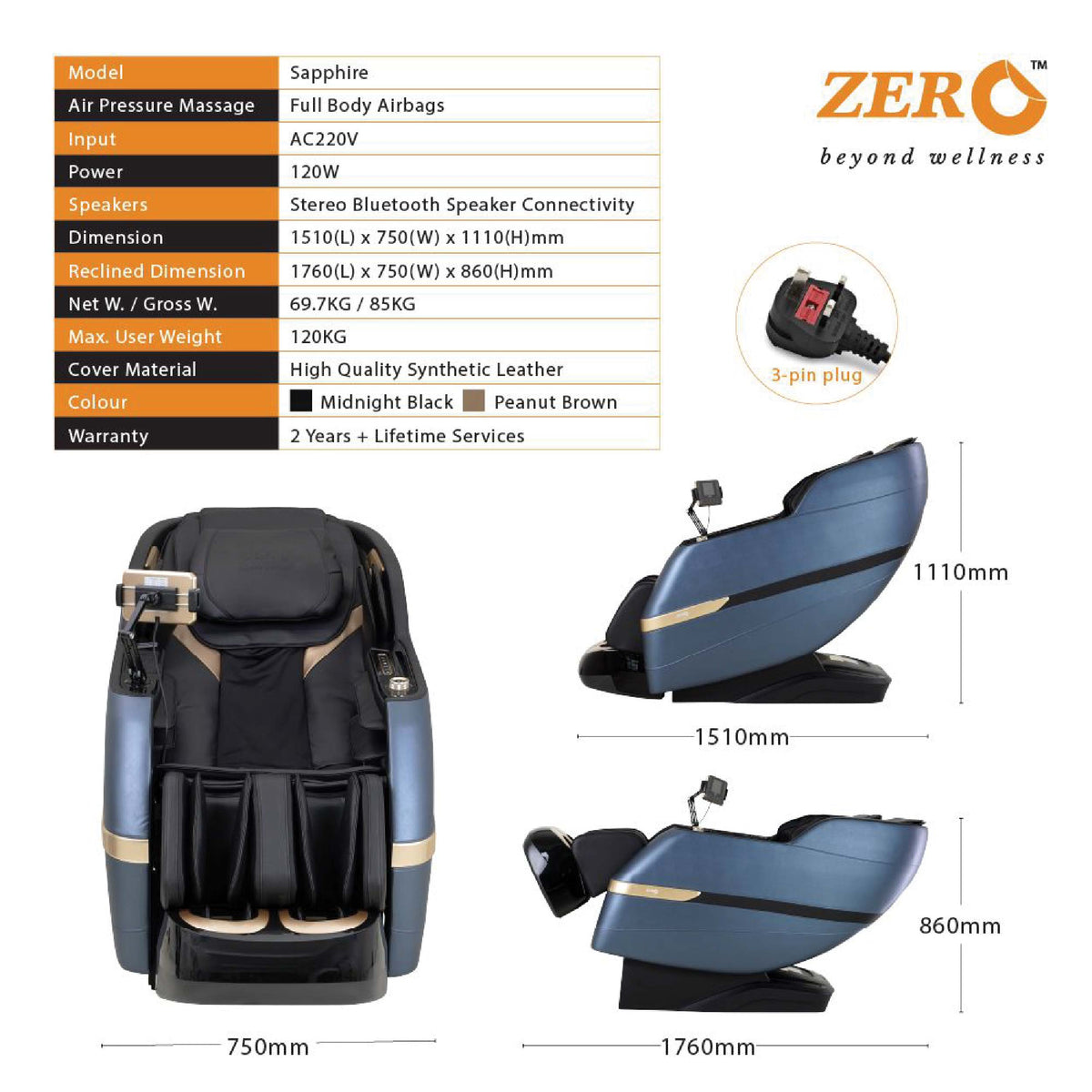 Sapphire Massage Chair